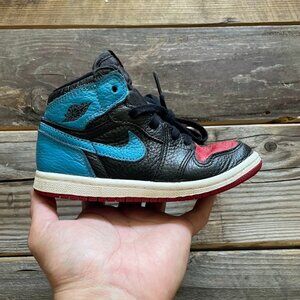 Toddler TD Nike Air Jordan 1 High NC North Carolina to Chi Chicago Shoes Sneaker
